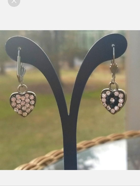Seasonal Whispers Jewelry - Seasonal whispers crystal heart earrings doubled sided